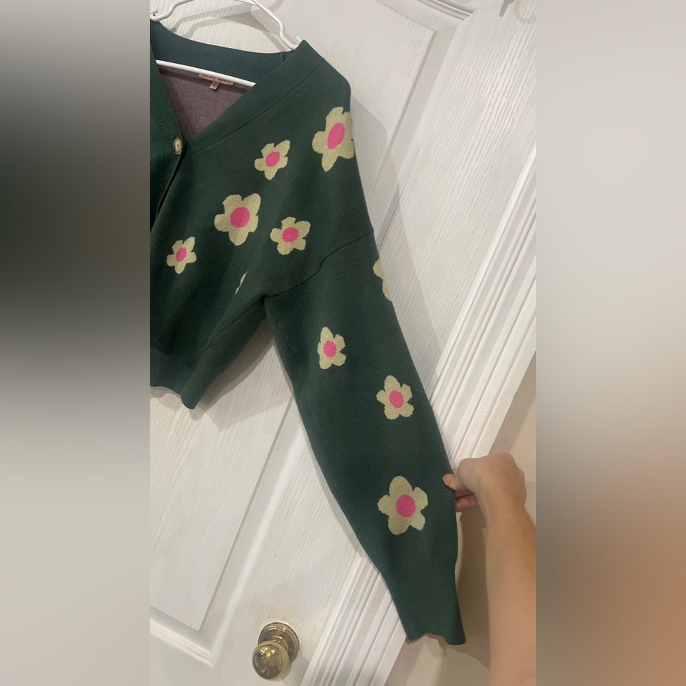 FINAL PRICE Bailey Rose Green Floral Cardigan - Picture 5 of 7